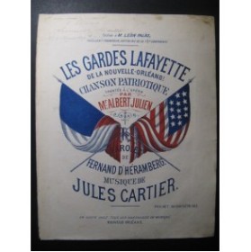 CARTIER Jules Les Gardes Lafayette Chant Piano XIXe