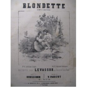 PARIZOT Victor Blondette Levassor Chant Piano ca1840