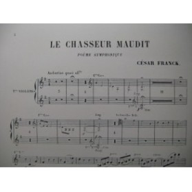 FRANCK César Le Chasseur Maudit Poème Symphonique Orchestre ca1883