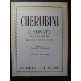 CHERUBINI Luigi 2 Sonates en Fa Majeur Piano Cor 1966