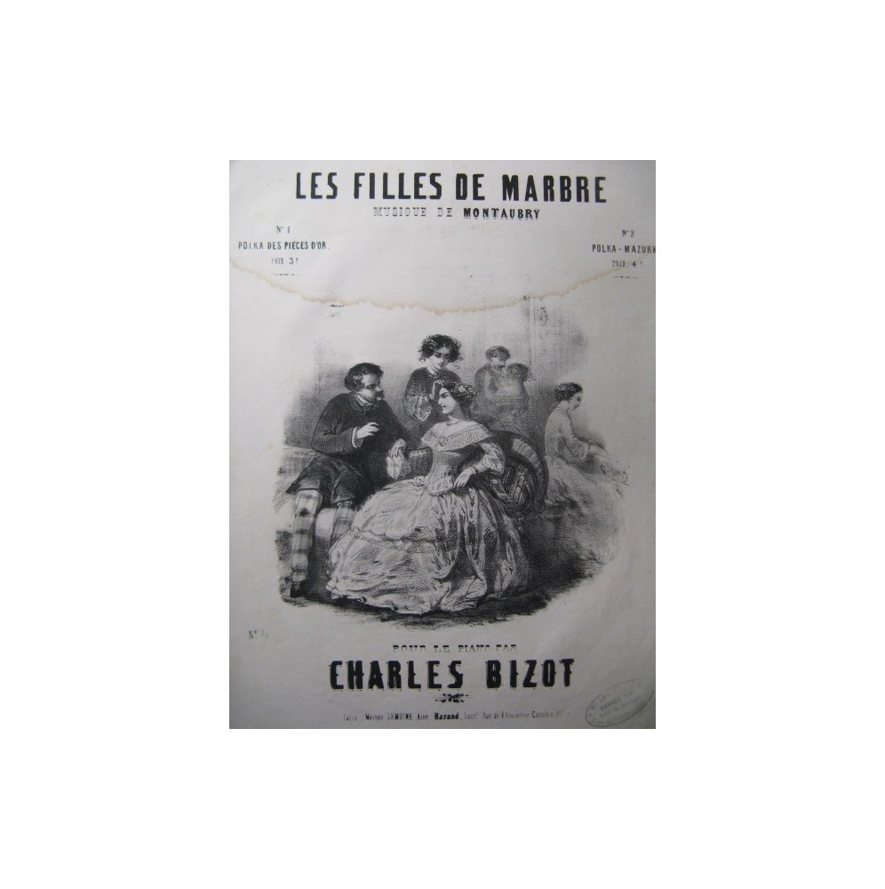 BIZOT Charles Les Filles de Marbre Piano XIXe