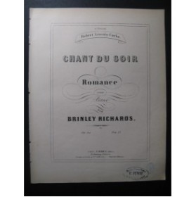 BRINLEY Richards Chant du soir Piano XIXe