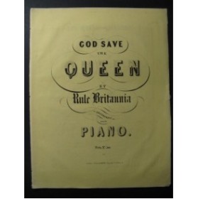 Frantz KELLER God Save The Queen et Rule Britannia Piano XIXe