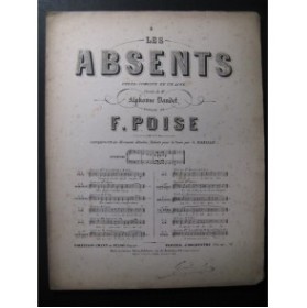 POISE François Les Absents No 2 Chant Piano XIXe