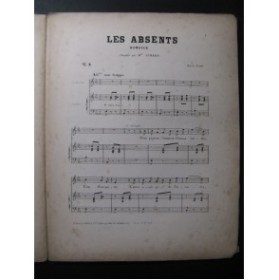 POISE François Les Absents No 2 Chant Piano XIXe