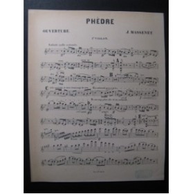 MASSENET Jules Phèdre Opera Ouverture Orchestre XIXe