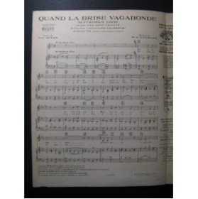 HEYMANN W. R. Quand la Brise Vagabonde Chant Piano 1932
