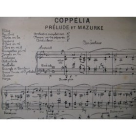 DELIBES Léo Coppelia Prélude et Mazurke Orchestre XIXe
