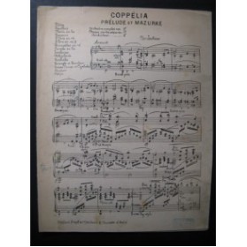 DELIBES Léo Coppelia Prélude et Mazurke Orchestre XIXe