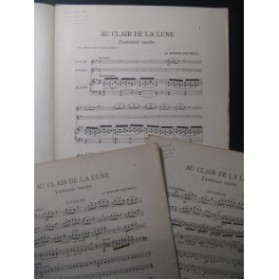 FAUCHEUX Auguste Au Clair de la Lune Piano 2 Violons XIXe