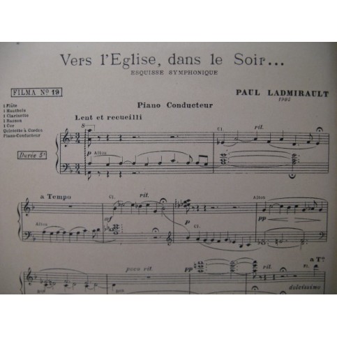 LADMIRAULT Paul Vers l'Eglise dans le Soir Orchestre 1927