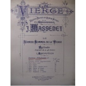 MASSENET Jules Le Dernier Sommeil de la Vierge Orchestre 1892