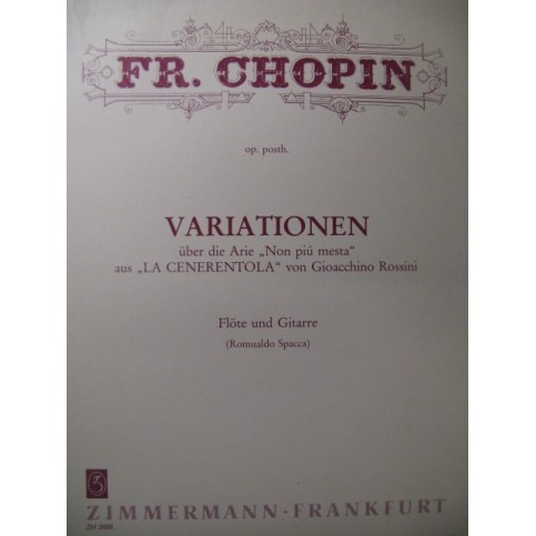 CHOPIN Frédéric Variations Flute Guitare 1988
