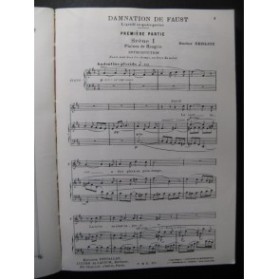 BERLIOZ Hector La Damnation de Faust Chant Piano