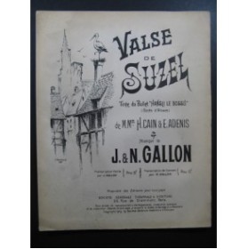 GALLON J. et N. Valse de Suzel Piano