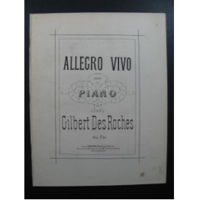 DES ROCHES Gilbert Allegro Vivo Piano