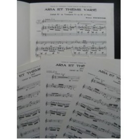 TOURNIER Franz Aria et Thème varié Piano Trompette 1967