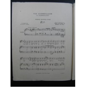 ROUGET DE L'ISLE The Marseillaise Chant Piano 1901