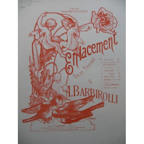 BARBIROLLI A. Enlacement Piano