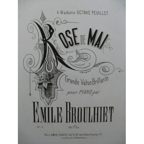 BROULHIET Emile Rose de Mai Piano