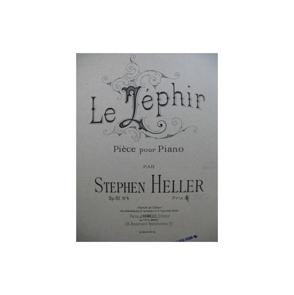 HELLER Stephen Le Zephir Piano