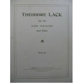 LACK Théodore Valse Improvisée Piano