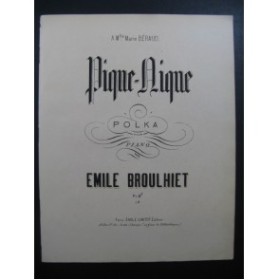 BROULHIET Emile Pique-Nique Piano