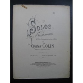 COLIN Charles Solo de Concours Piano Hautbois XIXe