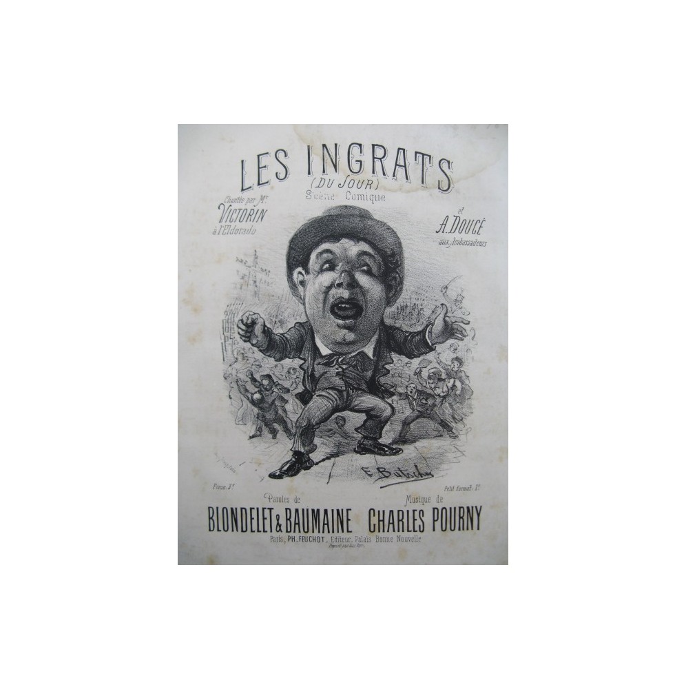 POURNY Charles Les Ingrats Chant Piano XIXe