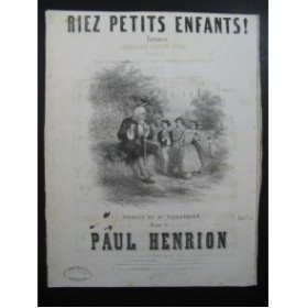 HENRION Paul Riez Petits Enfants Chant Piano ca1850