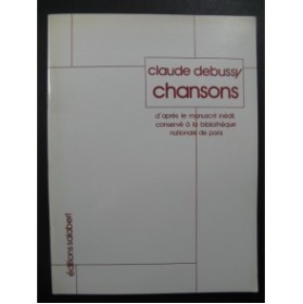 DEBUSSY Claude Chansons Chant Piano 1984