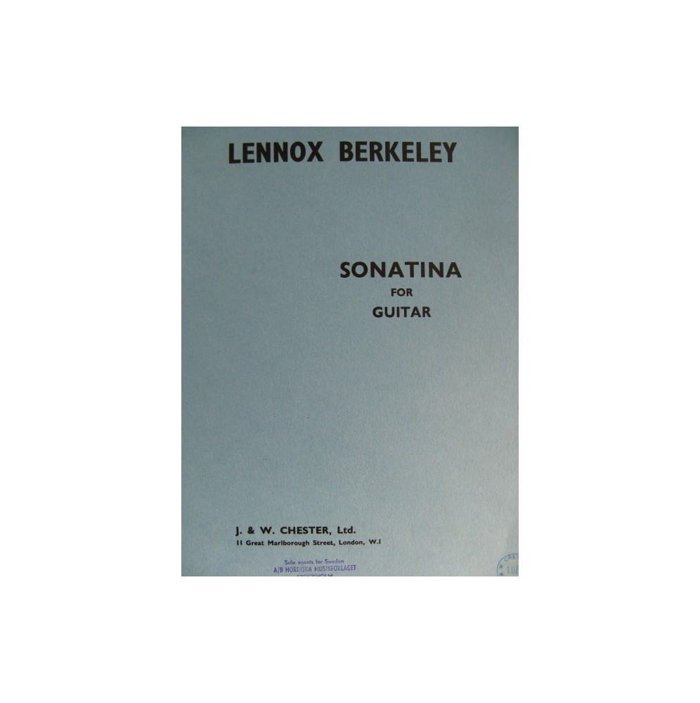 BERKELEY Lennox Sonatina Guitare 1958