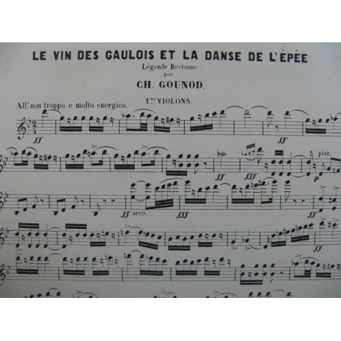 GOUNOD Charles Le Vin des Gaulois Orchestre ca1880