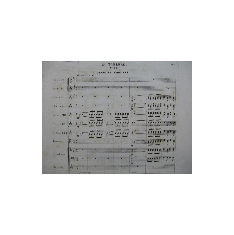 THOMAS Ambroise Mignon Danse et Forlane Orchestre 1867