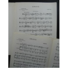 TARTINI Giuseppe Grave Piano Violoncelle 1926