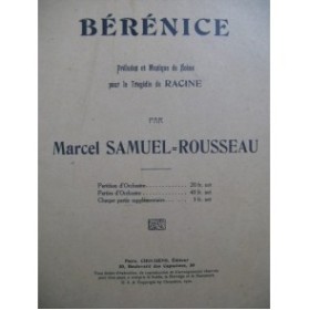 SAMUEL ROUSEAU Marcel Bérénice Orchestre 1920