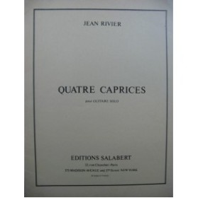 RIVIER Jean Quatre Caprices Guitare 1972