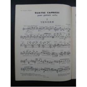 RIVIER Jean Quatre Caprices Guitare 1972