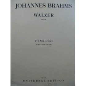 BRAHMS Johannes Walzer op 39 Piano