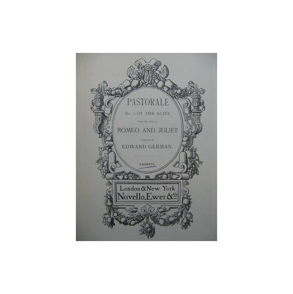 GERMAN Edward Romeo and Juliet Pastorale Orchestre 1896