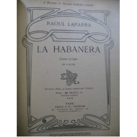 LAPARRA Raoul La Habanera Chant Piano 1908