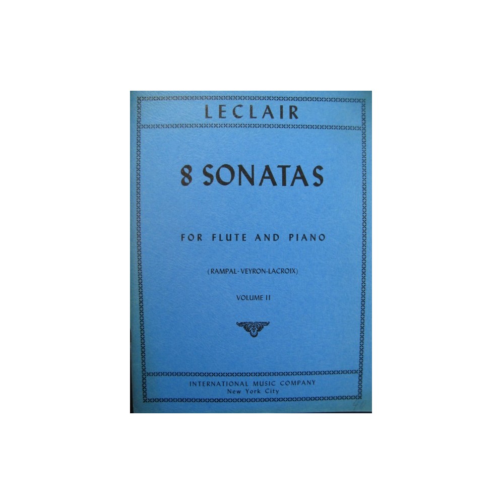 LECLAIR Jean-Marie 8 Sonatas v2 Piano Flute