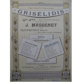 MASSENET Jules Grisélidis Valse des Esprits Orchestre 1901