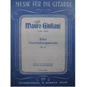 GIULIANI Mauro Zehn Unterhaltungsstücke Guitare 1947