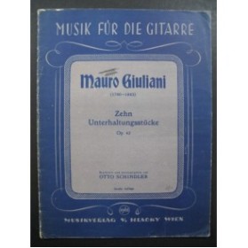 GIULIANI Mauro Zehn Unterhaltungsstücke Guitare 1947