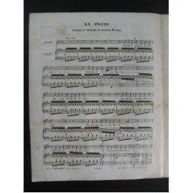 NADAUD Gustave La Pluie Chant Piano ca1855