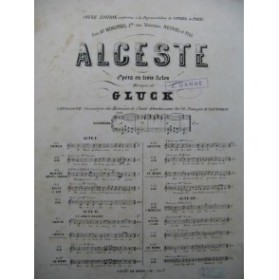 GLUCK C. W. Alceste Air Orchestre XIXe