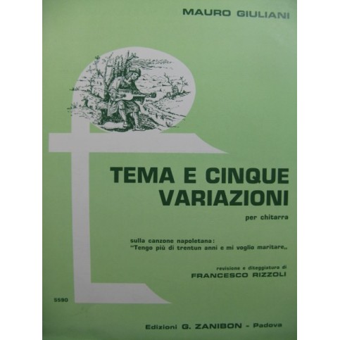 GIULIANI Mauro Tema e Cinque Variazioni Guitare 1977