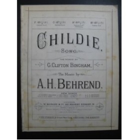 BEHREND A. H. Childie Chant Piano XIXe