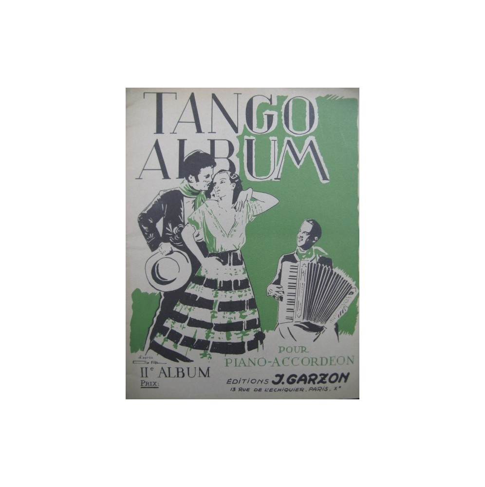 Tango Album No2 12 pièces Piano Accordéon 1951